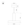Подвесной светодиодный светильник Arlight SP-Eric-R250-8W Warm3000 035924