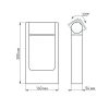 Уличный светодиодный светильник Arlight LGD-Path-Frame-Rotary-H300G-6W Warm3000 020397(1)