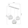 Подвесная люстра Toplight Lizbeth TL1612L-03WH