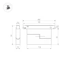 Трековый светодиодный светильник Arlight Mag-Orient-Dots-Fold-S195-6W Day4000 041529 Трековый светодиодный светильник Arlight Mag-Orient-Dots-Fold-S195-6W Day4000 041529