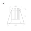 Встраиваемый светодиодный светильник Arlight MS-Foggy-Built-R45-5W Warm3000 044621