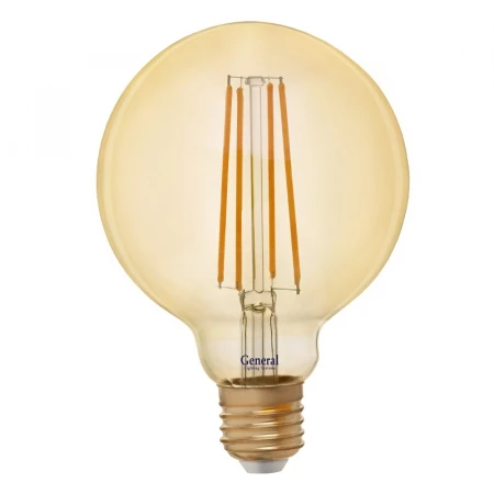 Лампа General GLDEN-G95S-10-230-E27-2700 Золотая