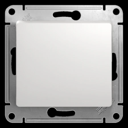 Выключатель одноклавишный кнопочный Systeme Electric Glossa 10A 250V белый GSL000115