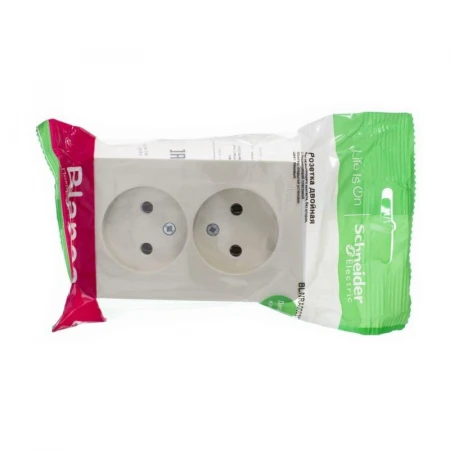 Розетка двойная 2К Systeme Electric Blanca 16A 250V бежевая BLNRA000217