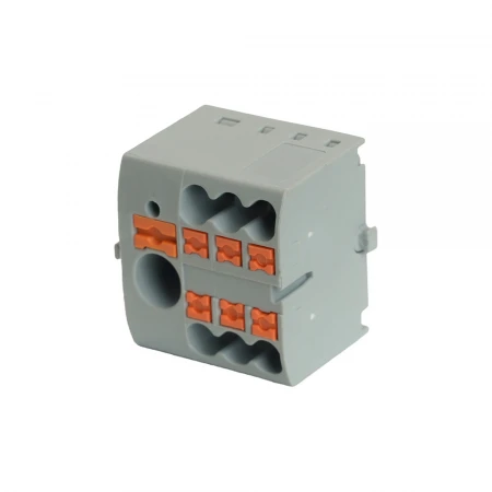 LD580 PTFIX 6-06/25 Зажим блочный PT распред. на 6 точ,сеч 2,5 мм2,690V,41А, интегр.1 точка,серый