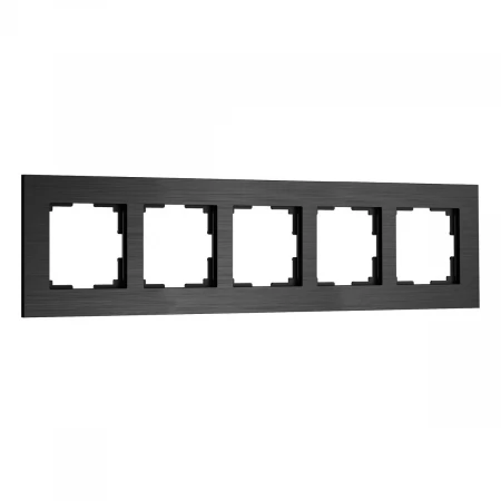 Рамка Werkel AluMax на 5 постов черный алюминий W0053508 4690389214325