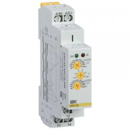 Реле контроля напряжения ORV однофазное 110-240В AC/DC IEK ORV-02-AD110-240