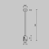 Крепление потолочное Maytoni Technical Accessories for tracks Flarity TRA158C-IPC1-B