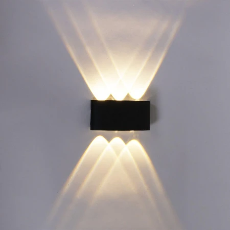 Уличный настенный светодиодный светильник Reluce 86833-9.2-006KT LED6*1W BK