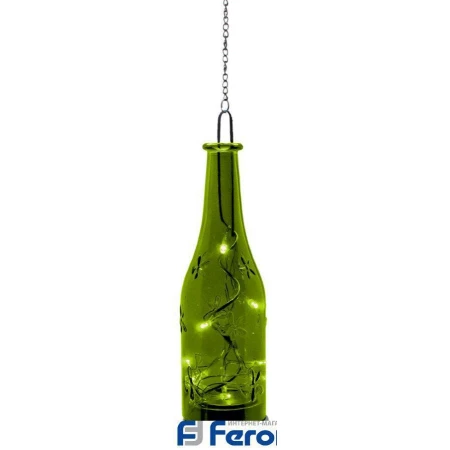 Световая фигура "бутылка с гирляндой" зеленая, lt049