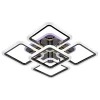  Светодиодная люстра 8075/4+1 PBK