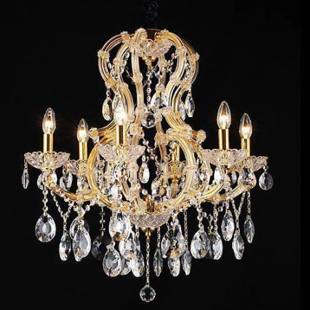 Хрустальная люстра Natali Kovaltseva 10651/6C GOLD, CLEAR Milano