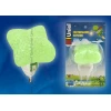 Настенный светодиодный светильник (10335) Uniel DTL-309-Звездочка/Green/1LED/0,1W